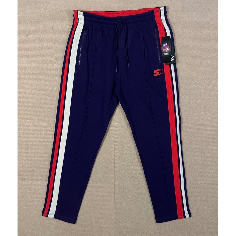 Starter Blitz Fleece Jogger NWT Mens L (33x29) Purple NFL Side Stripe Sweatpants